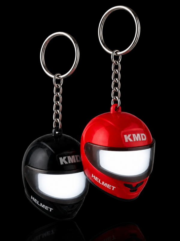 Helmet Keychain with LED Light